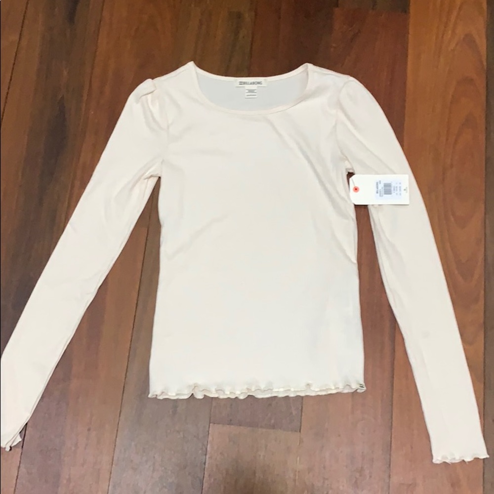 Cream long sleeve shirt